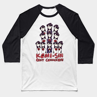 Komi Can't Communicate or Komi san wa komyushou desu anime characters in a cute doodle Baseball T-Shirt